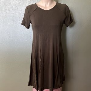 Lush Army Green Swing Dress